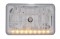 9 Led 6" X 4" Rectangular Low Beam Crystal Headlight - Amber