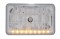 9 Led 6" X 4" Rectangular High Beam Crystal Headlight - Amber