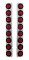 (2/Bulk) Stainless Steel Peterbilt 16 Light Cutout Rear Air Cleaner Light Bracket W/ 2" Incandescent Flat Light - Red