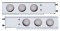 (2/Bulk) Chrome Spring Loaded Rear Light Bar W/ Six 4" Round Light Cutouts - 3 3/4" Bolt Pattern
