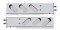 (2/Bulk) Chrome Spring Loaded Rear Light Bar W/ 6 Slanted Up Oval Light Cutouts - 2 1/2" Bolt Pattern