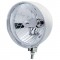 Stainless Steel 7" Round "Rebel" Headlight - Crystal H4 Halogen