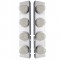 (2/Bulk) Stainless Steel Peterbilt 16 Led Cutout Air Cleaner Light Bracket W/ 17 Amber Led Watermelon Cab Light - Clear Lens