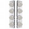 (2/Bulk) Stainless Steel Peterbilt 16 Led Cutout Air Cleaner Light Bracket W/ 17 Amber Led Beehive Cab Light - Clear Lens