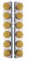 (2/Bulk) Stainless Steel Peterbilt 12 Led Cutout Air Cleaner Light Bracket W/ 17 Amber Led Watermelon Cab Light - Amber Lens