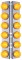 (2/Bulk) Stainless Steel Peterbilt 12 Led Cutout Air Cleaner Light Bracket W/ 17 Amber Led Beehive Cab Light - Amber Lens