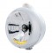 Stainless Steel "Guide" Headlight W/ Amber/Clear Dual Function Top Mount Light - 10 Amber Led Crystal Halogen