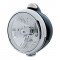 Blk "Guide" Crystal H4 Halogen Headlight With 5 Amber Led Dual Function Top Mount Light - Clear Lens