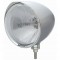 Chrome Aluminum 7" Billet Style "Chopper" Motor Vehicle/Truck Mount Headlight With Razor Visor - H4 Halogen