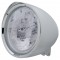Chrome Aluminum 7" Billet Style "Chopper" Motorcycle Mount Headlight With Razor Visor - H6024 Halogen