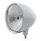 Chrome Aluminum 7" Billet Style "Chopper" Motor Vehicle/Truck Mount Headlight With Smooth Visor - H6024 Halogen