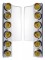 (2/Bulk) Stainless Steel Freightliner  12 Led Cutout Air Cleaner Bracket W/ 9 Amber Led 2" Beehive Marker Lt W/ Visor - Amber Lens