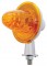 Crystal Honda Diamond Amber Light W/ 1 1/8" Arm - Single Contact