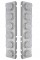 (2/Bulk) Stainless Steel Peterbilt 12 Led Cutout A/C Bracket W/ 11 Amber Led Medium Wtmn W/Stainless Steel Bezel - Clear Lens