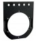 Black Steel Light Bracket W/ One 4" Light Cutout W/O Flange