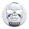 Chrome 2 1/2" Light Skull Bezel