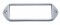 Chrome Plastic Rectangular Turtle Back Marker Light Bezel