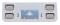 Chrome Rear Center Light Panel W/ Four 15 Red Led Rectangular Light W/ Visor - Clear Lens