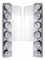 (2/Bulk) Stainless Steel Freightliner  12 Led Cutout Front Air Cleaner Bracket W/ 9 Amber Led 2" Beehive Marker Lt W/ Visor - Clear Lens