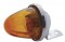 Incandescent Chrome Medium Glass Marker Light - Amber