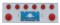 Stainless Steel Rear Center Light Panel W/ Two 10 Led 4" & Six 13 Led 2 1/2" Flat Lt W/ Visor - Red Led/Red Lens
