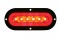 22 Red Led 6" Oval S/T/T & P/T/C "Glo" Light - Flange - Red Lens