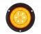 21 Led 4" S/T/T & P/T/C "Glo" Light - Flanged - Amber Led / Amber Lens