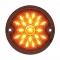 21 Led 3 1/4" Round Harley Davidson Signal Light With 1157 Plug - Amber / Smoke Lens