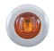 2 Amber Led Mini Clearance/Marker Light With Stainless Steel Bezel - Amber