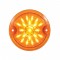 21 Led 3 1/4" Round Harley Davidson Signal Light With 1156 Plug - Amber / Amber Lens