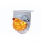 S.S. Light Bracket W/ 1 Large Watermelon Single Function 17 Amber Led Light With Visor - Amber Lens