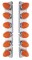 Stainless Steel Peterbilt air Cleaner Kit W/ Twelve 19 Amber Led Watermelon Marker Light - Dark Amber Lens
