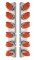Stainless Steel Peterbilt air Cleaner Kit W/ Twelve 19 Amber Led Watermelon Marker Light With Visor - Dark Amber Lens
