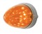 19 Amber Led Flush Mount Watermelon Auxiliary Light - Dark Amber Lens