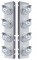 (2/Bulk) Stainless Steel Peterbilt 8 Led Cutout A/C Bracket W/ 17 Amber Led Clear W/Reflector Dual Function Cab Lt & Cr Vsr - Clear Lens