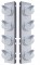 (2/Bulk) Stainless Steel Peterbilt 8 Led Cutout A/C Bracket W/ 17 Amber Led Watermelon Cab Light & Cr Visor - Clear Lens