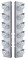 (2/Bulk) Stainless Steel Peterbilt 12 Led Cutout A/C Bracket W/ 17 Amber Led Clear W/Reflector Dual Function Cab Lt & Cr Vsr - Clear Lens