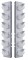 (2/Bulk) Stainless Steel Peterbilt 12 Led Cutout A/C Bracket W/ 17 Amber Led Watermelon Dual Function Cab Lt & Cr Visor - Clear Lens