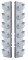 (2/Bulk) Stainless Steel Peterbilt 12 Led Cutout A/C Bracket W/ 17 Amber Led Watermelon W/ Reflector Cab Lt & Cr Visor - Clear Lens
