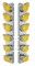 Stainless Steel Peterbilt air Cleaner Kit With Twelve 19 Amber Led Watermelon Marker Light With Visor - Amber Lens