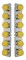 Stainless Steel Peterbilt air Cleaner Kit With Twelve 19 Amber Led Watermelon Marker Light Without Visor - Amber Lens
