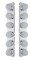 Stainless Steel Peterbilt air Cleaner Kit With Twelve 19 Amber Led Watermelon Marker Light Without Visor - Clear Lens