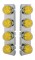 Stainless Steel Peterbilt air Cleaner Kit With Eight 19 Amber Led Watermelon Marker Light Without Visor - Amber Lens