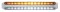 Chrome 14 Amber/14 White Led 12" P/T/C Light Bar - Amber/Clear Lens
