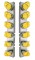 Stainless Steel Peterbilt air Cleaner Kit W/ Twelve 19 Amber Led Reflector Marker Light With Visor - Amber Lens