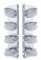 Stainless Steel Peterbilt air Cleaner Kit W/ Eight 19 Amber Led Beehive Marker Light With Visor - Clear Lens