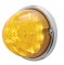 17 Amber Led Watermelon Reflector Cab Light Flush Mount Kit W/ Mounting Base - Amber Lens