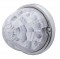 17 Amber Led Watermelon Reflector Cab Light Flush Mount Kit W/ Mounting Base - Clear Lens