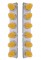 Stainless Steel Peterbilt air Cleaner Kit W/ Twelve 19 Amber Led Watermelon Marker Light - Amber Lens