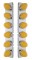 Stainless Steel Peterbilt air Cleaner Kit W/ Twelve 19 Amber Led Beehive Marker Light - Amber Lens